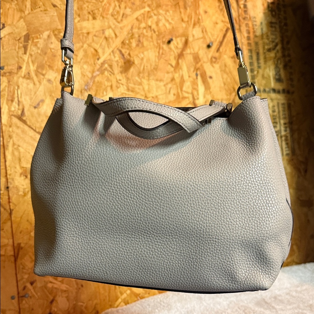 Kate Spade Gray Shoulder Bag with Bow Accent - Picture 2 of 10